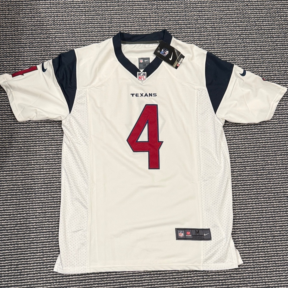 NFL Texans Deshaun Watson White and Navy Men's Jersey